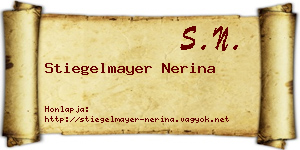 Stiegelmayer Nerina névjegykártya